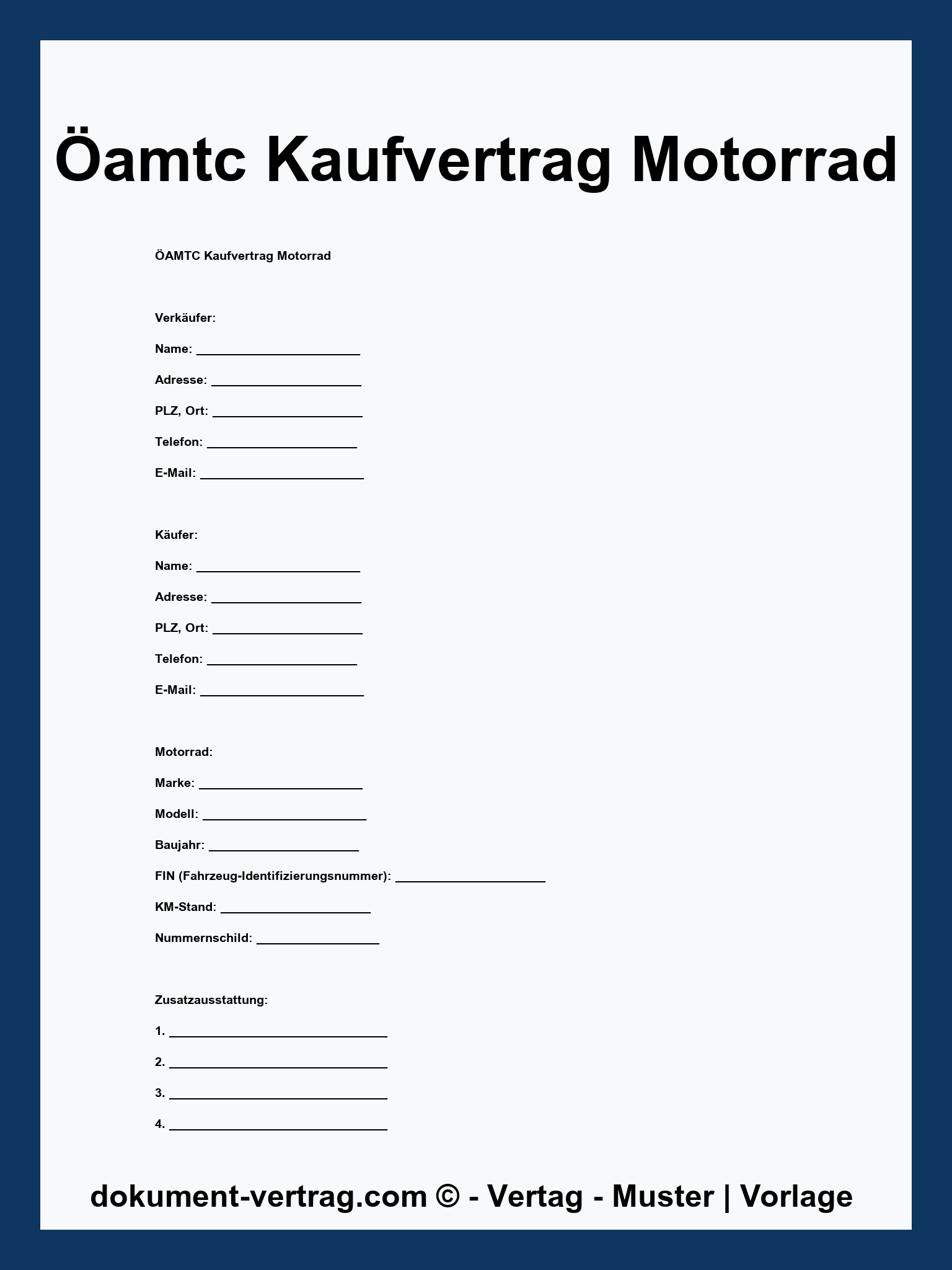Öamtc Kaufvertrag Motorrad